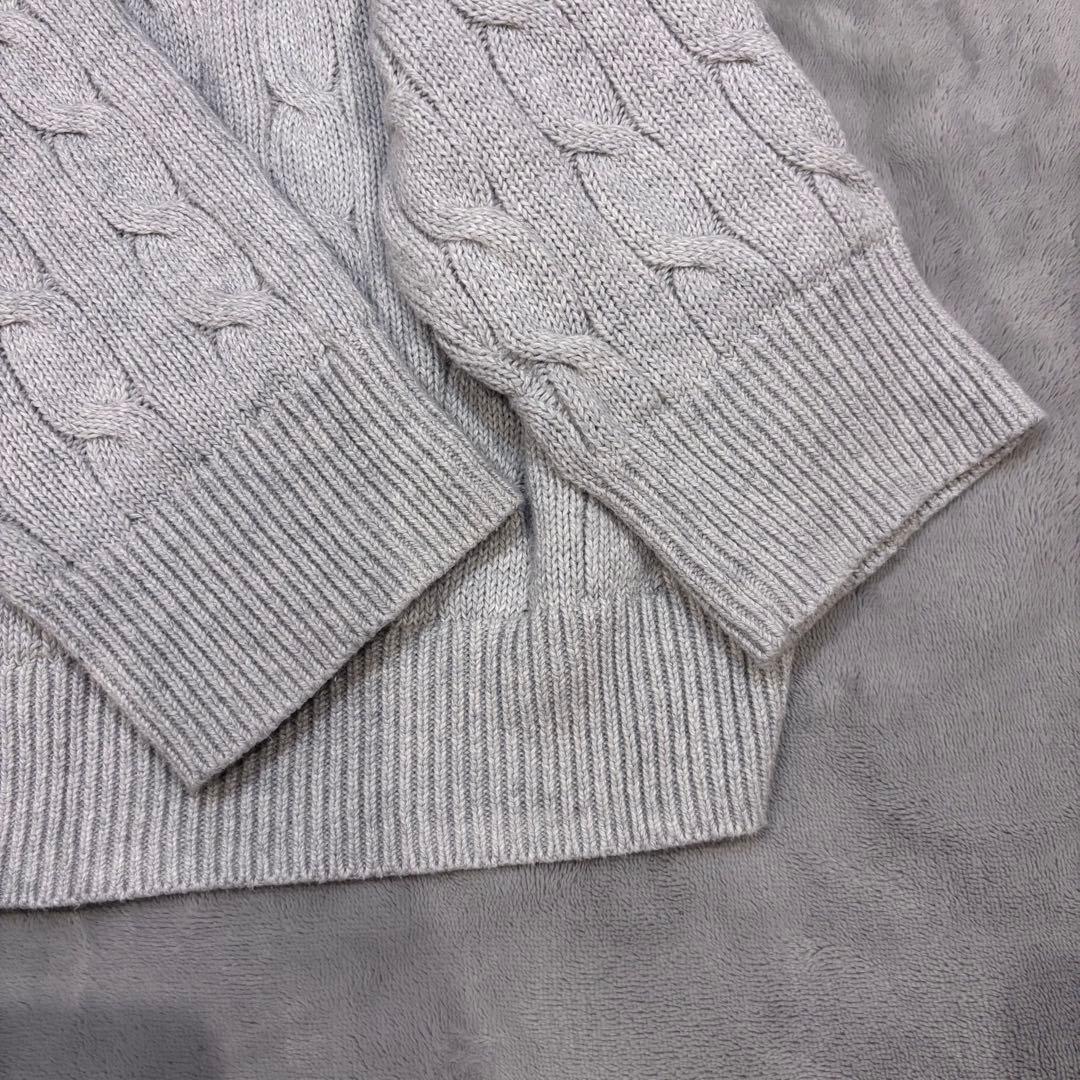 【美品】ラルフローレン　コットンケーブルニット　襟付きセーター