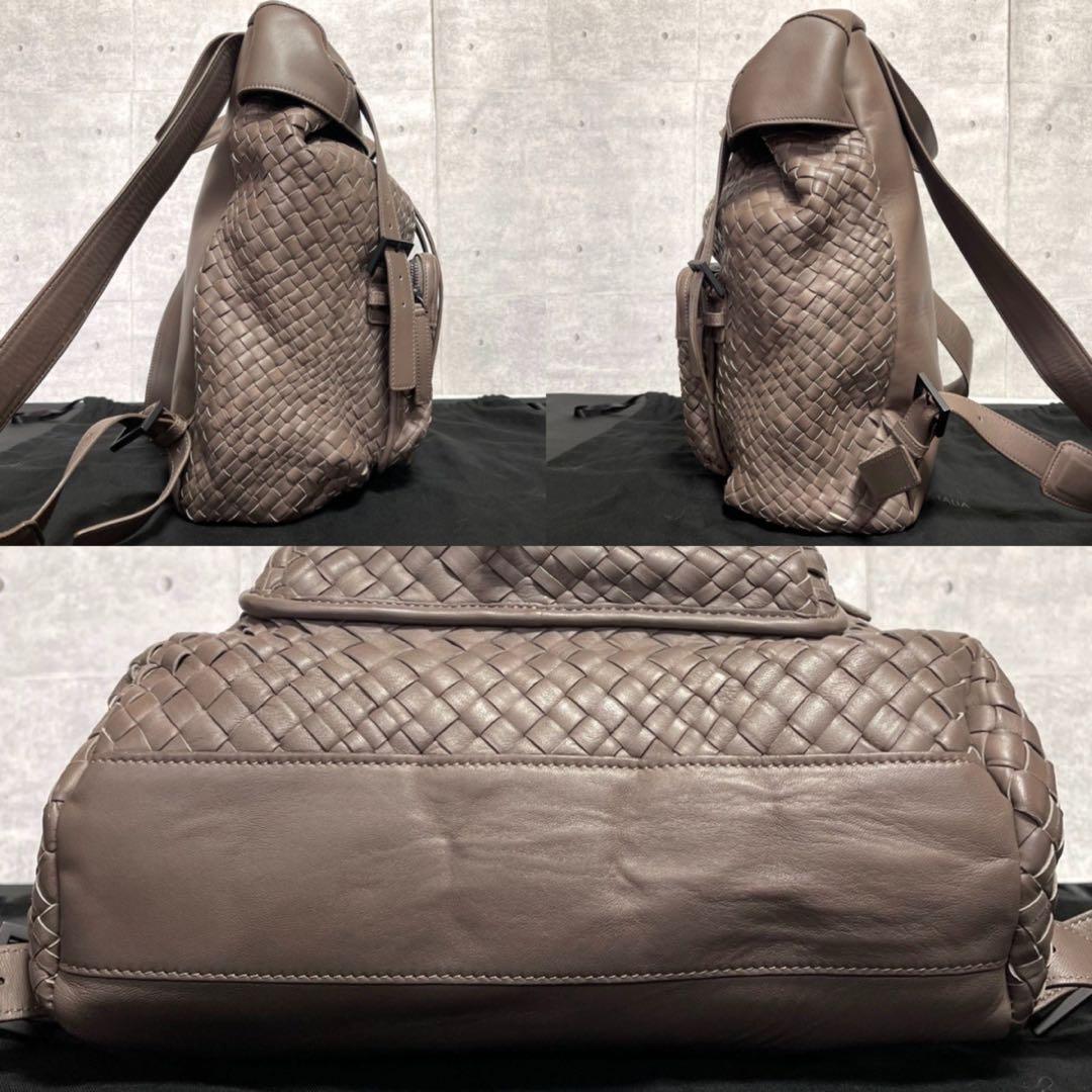 専用品FALORNI イントレチャート グレージュ ラムレザー バックパック