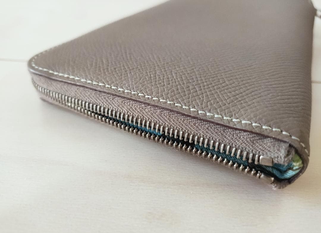 エルメス アザップロング シルクイン エトゥープ ロングウォレット長財布