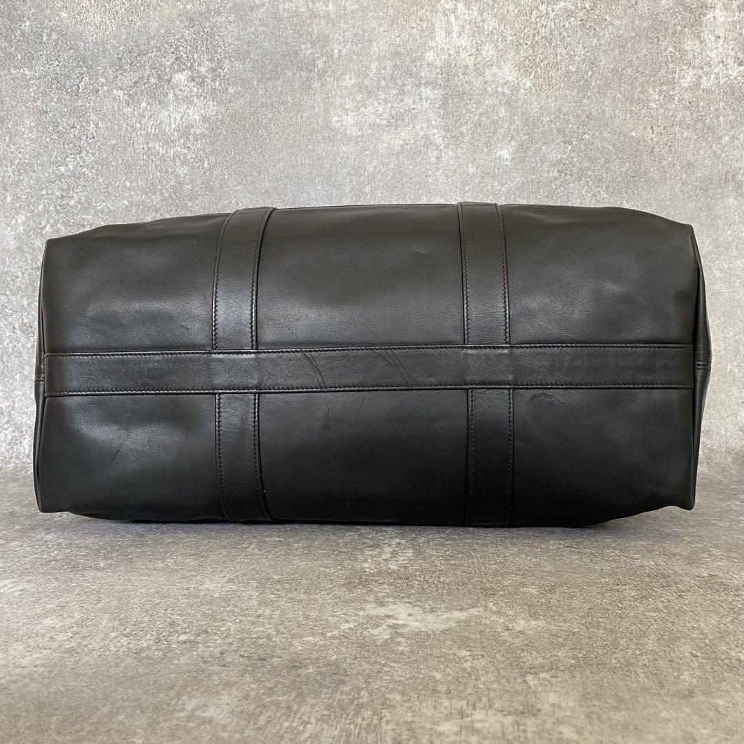 オールドコーチ　ボストンバッグ　オールレザー　2way ショルダー　鍵　ブラック