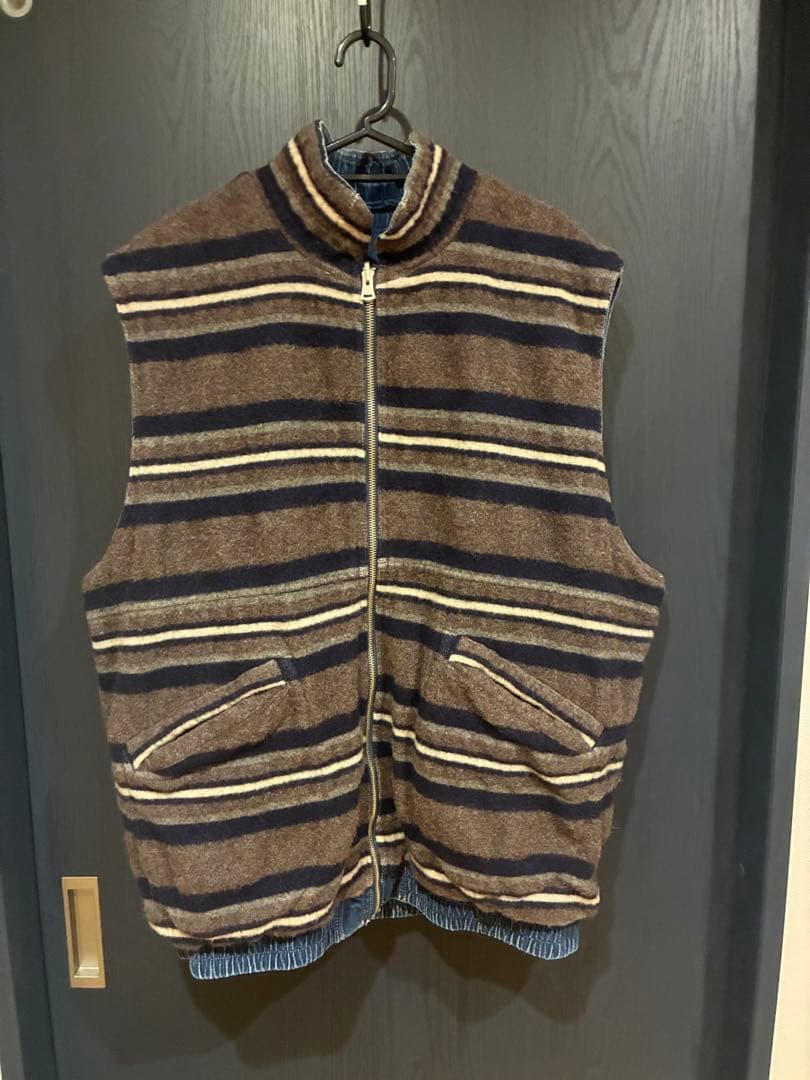 テンダーロイン TENDERLOIN デニムブランケットリバーシブルベスト