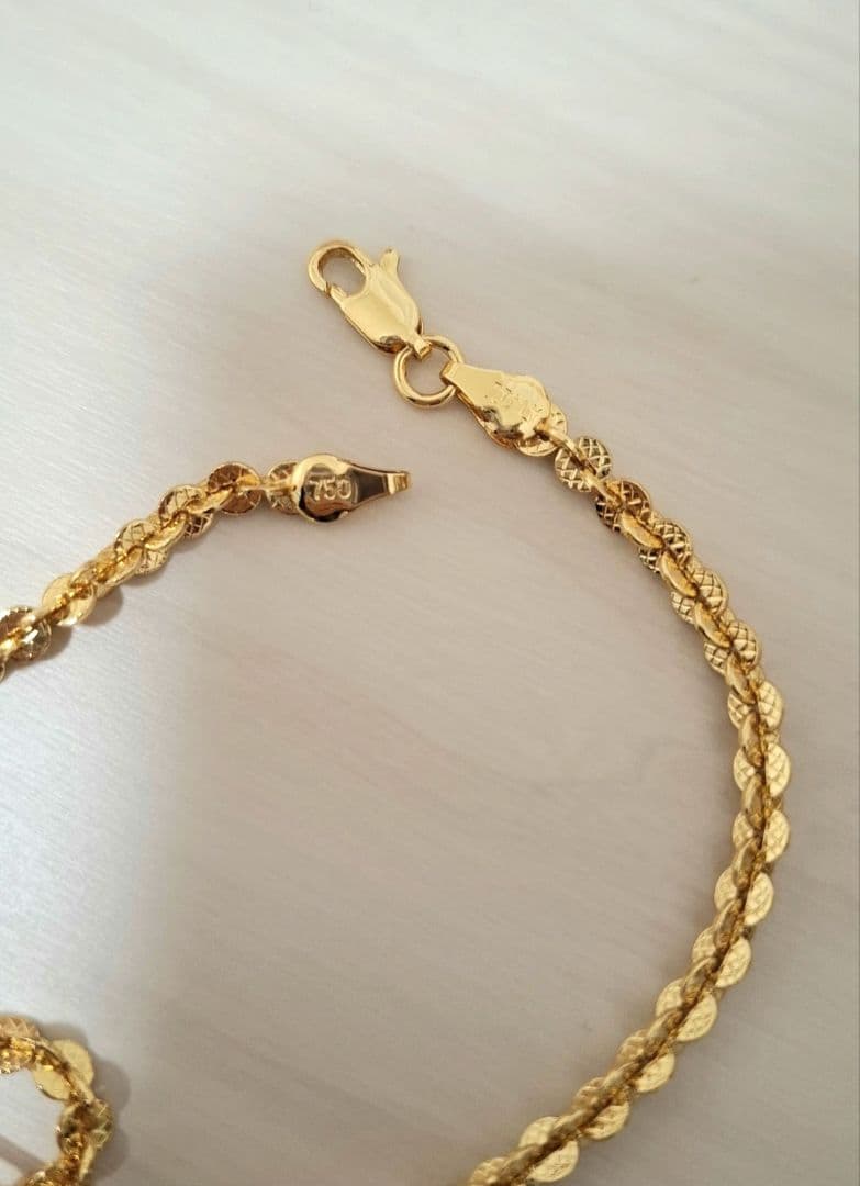 翔*登様 ゴールド 金 750 チェーンネックレス 50cm