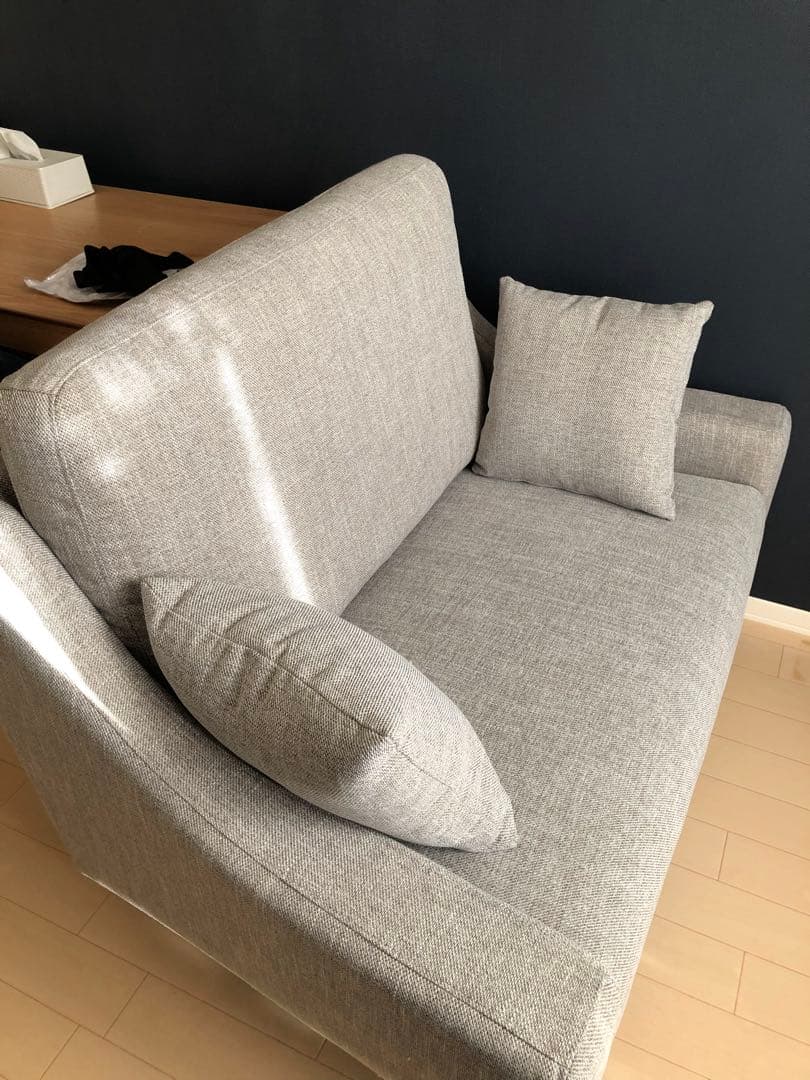 unico 2人掛けソファ グレー