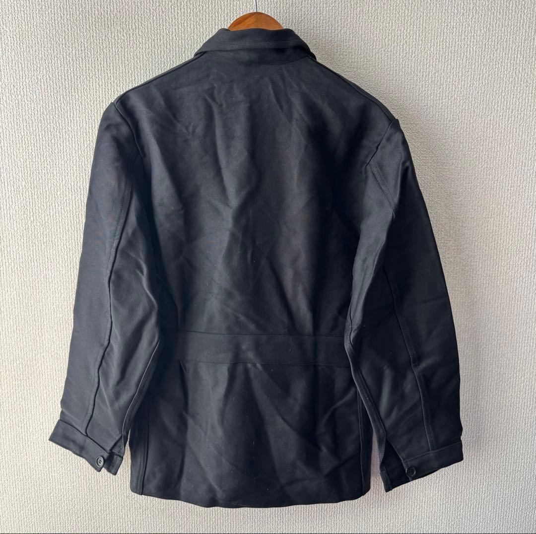 デッドストック ブラック モールスキン ワーク ジャケット ユーロ カバーオール