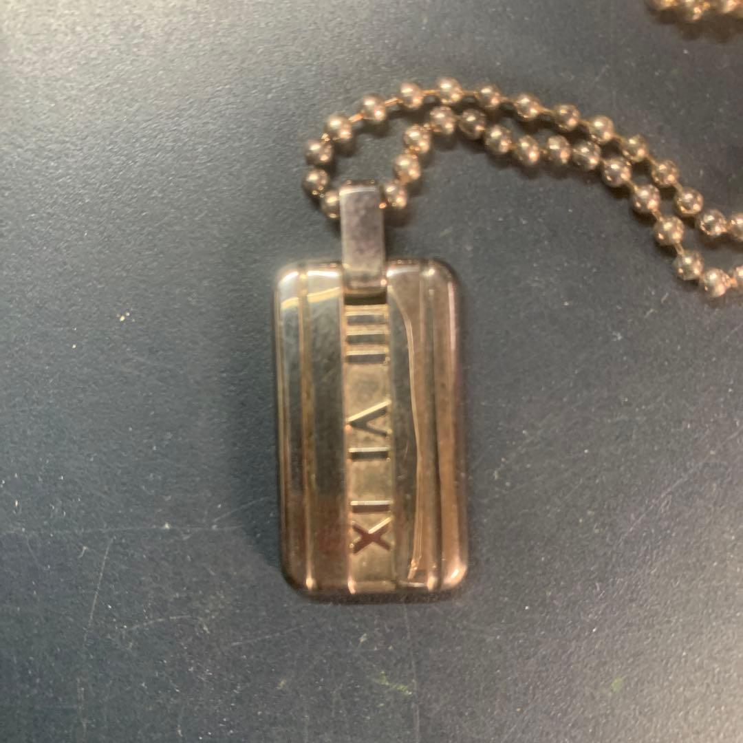 Tiffanyティファニー　プレート型ロゴペンダント　シルバー925