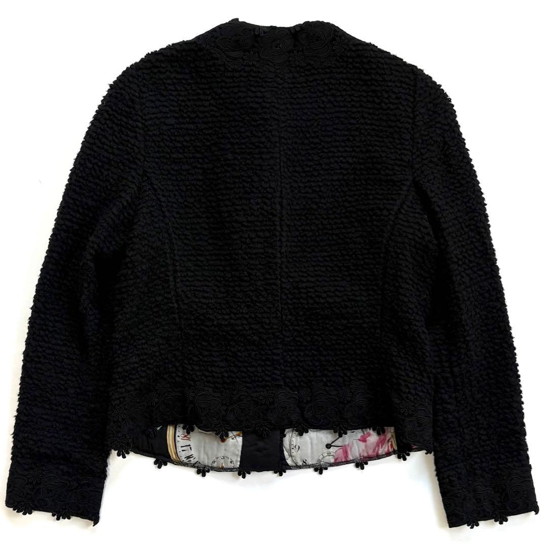 希少 DOLCE & GABBANA ローズボタン ツイードジャケット 薔薇