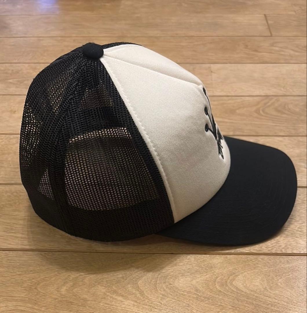 Stussy トラッカーキャップ ホワイト/ブラック 正規品