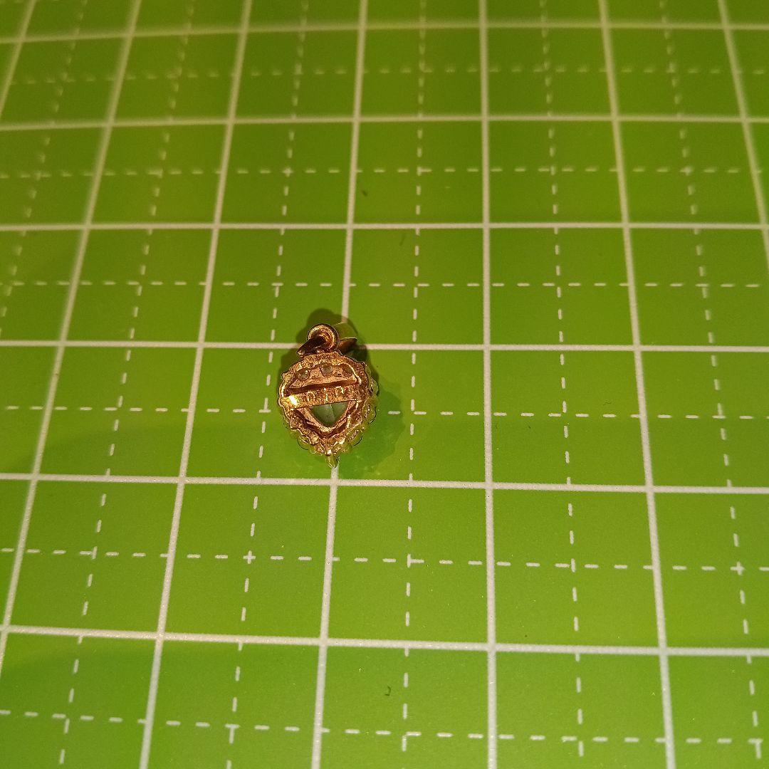 k18 アクアマリンネックレストップ(メレダイヤ付き)　ハートモチーフ