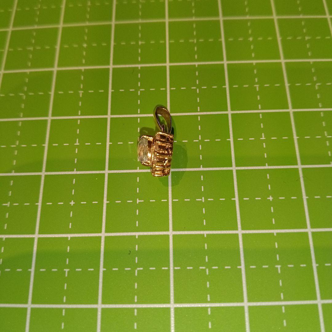 k18 アクアマリンネックレストップ(メレダイヤ付き)　ハートモチーフ