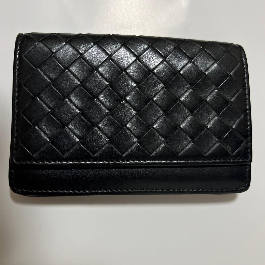 BOTTEGA VENETA ブラック レザー 名刺入れ
