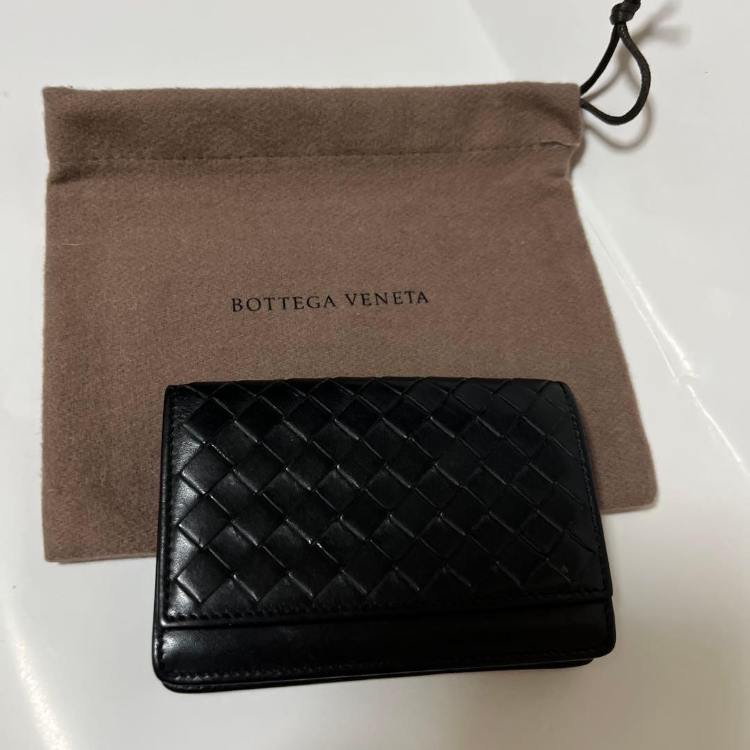 BOTTEGA VENETA ブラック レザー 名刺入れ