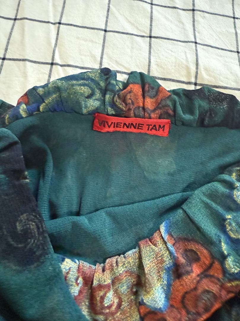 VIVIENNE TAM パワネット雲模様フリル付きミニワンピース