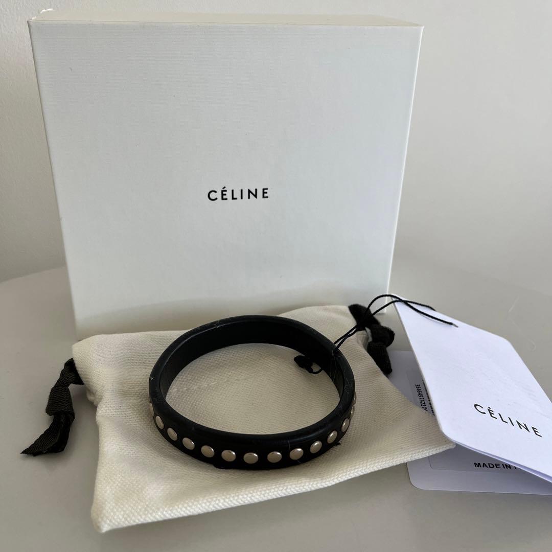 CELINE セリーヌ　本革スタッズブレスレット