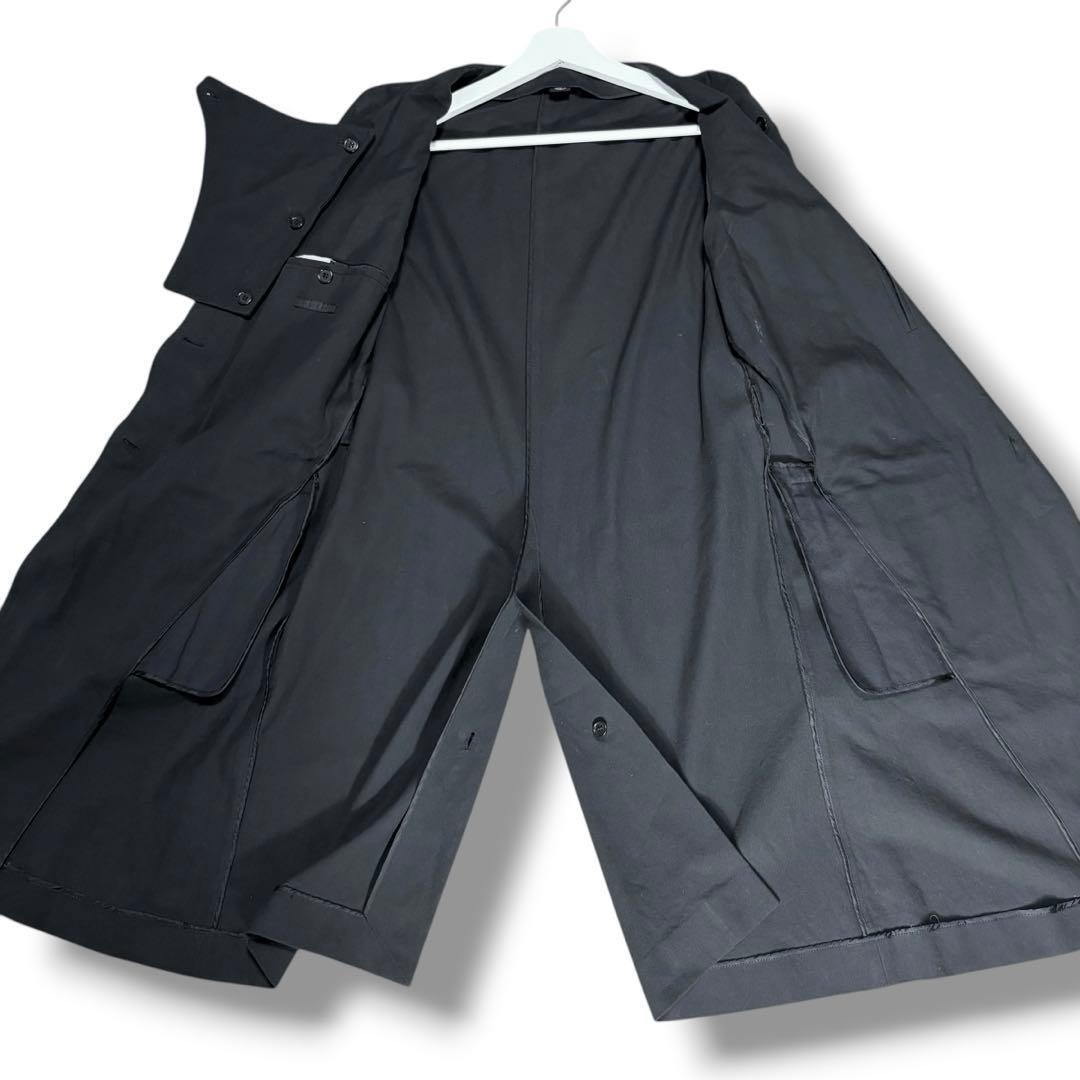 90s/ヘルムートラング本人期/ノーカラー/フラップコート/黒/44