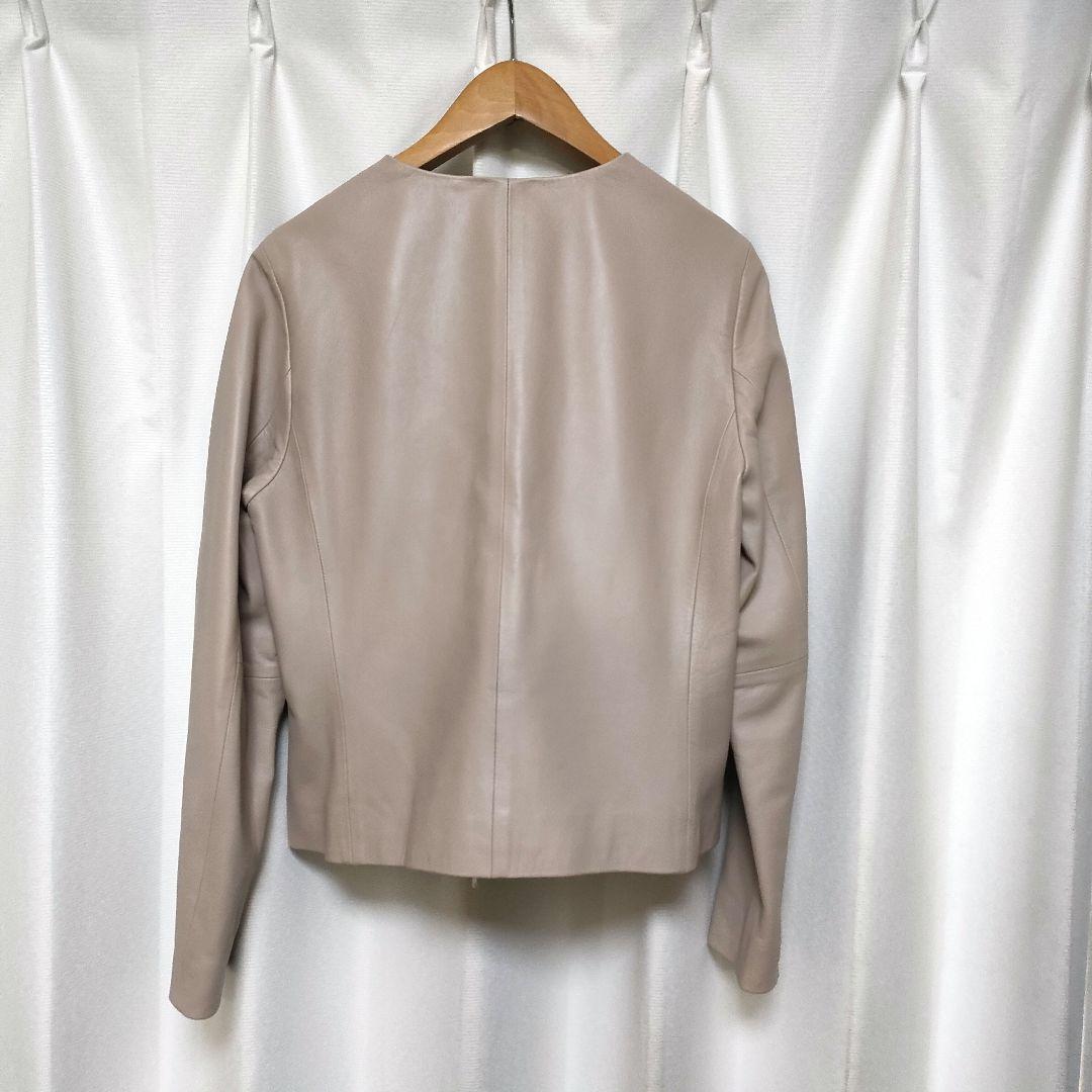 【美品】Ballsey スムースレザー ノーカラージップアップジャケット 36