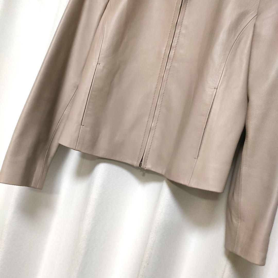 【美品】Ballsey スムースレザー ノーカラージップアップジャケット 36