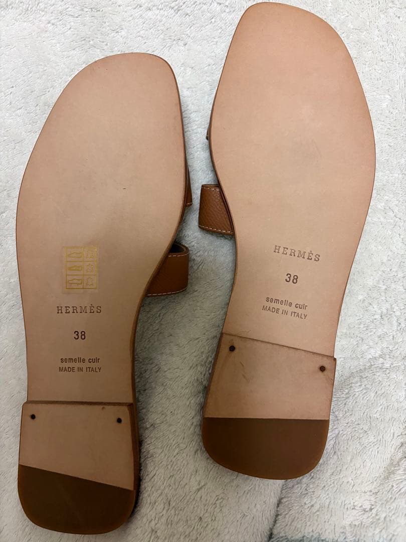 HERMÈS ブラウン サンダル 38 サイズ