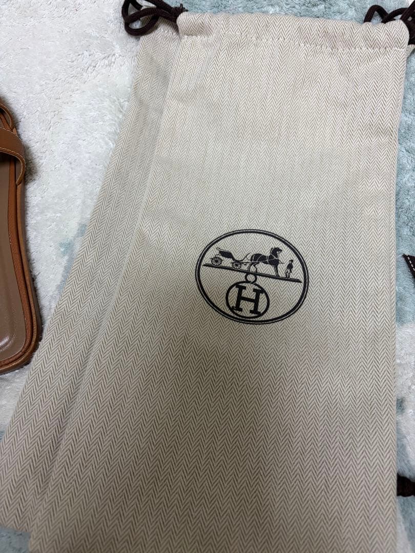 HERMÈS ブラウン サンダル 38 サイズ