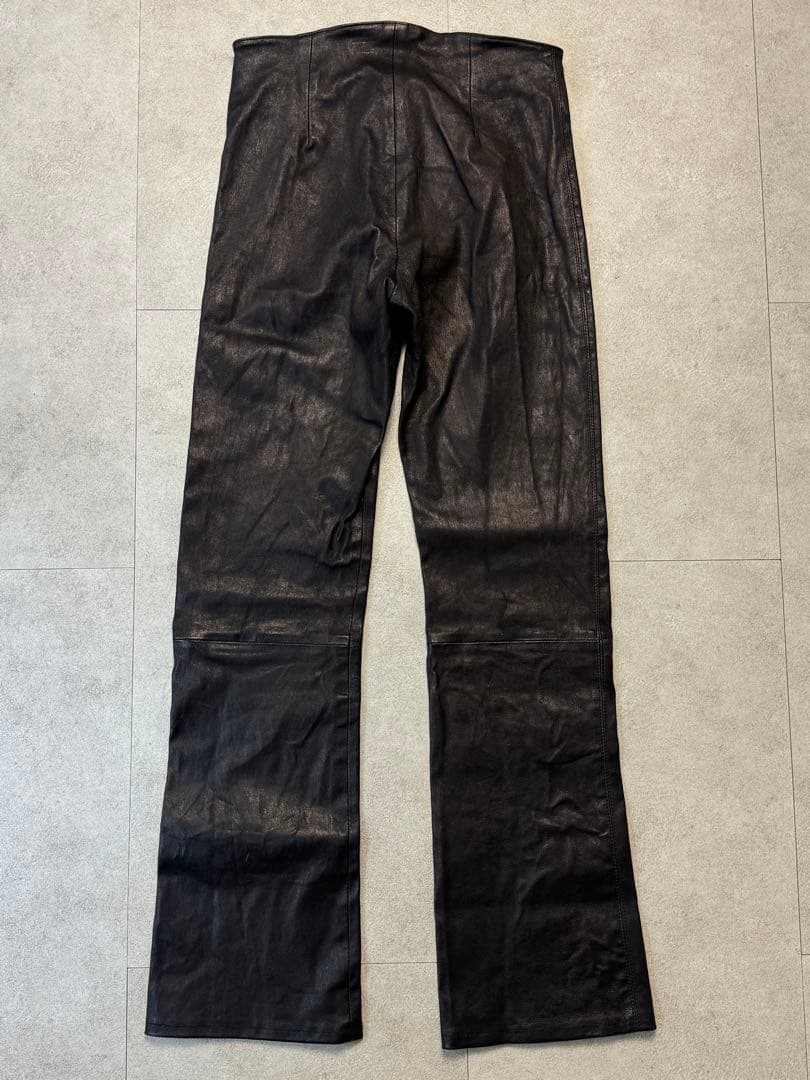Chrome hearts クロムハーツ レザー フレアニー パンツ