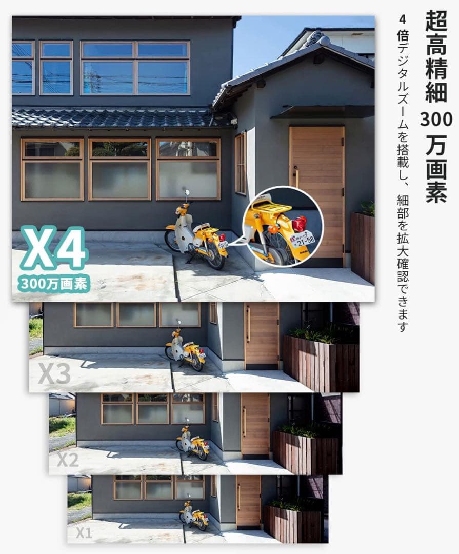 BOIFUN 防犯カメラ ワイヤレス 屋外 ソーラー 2K 300万画素