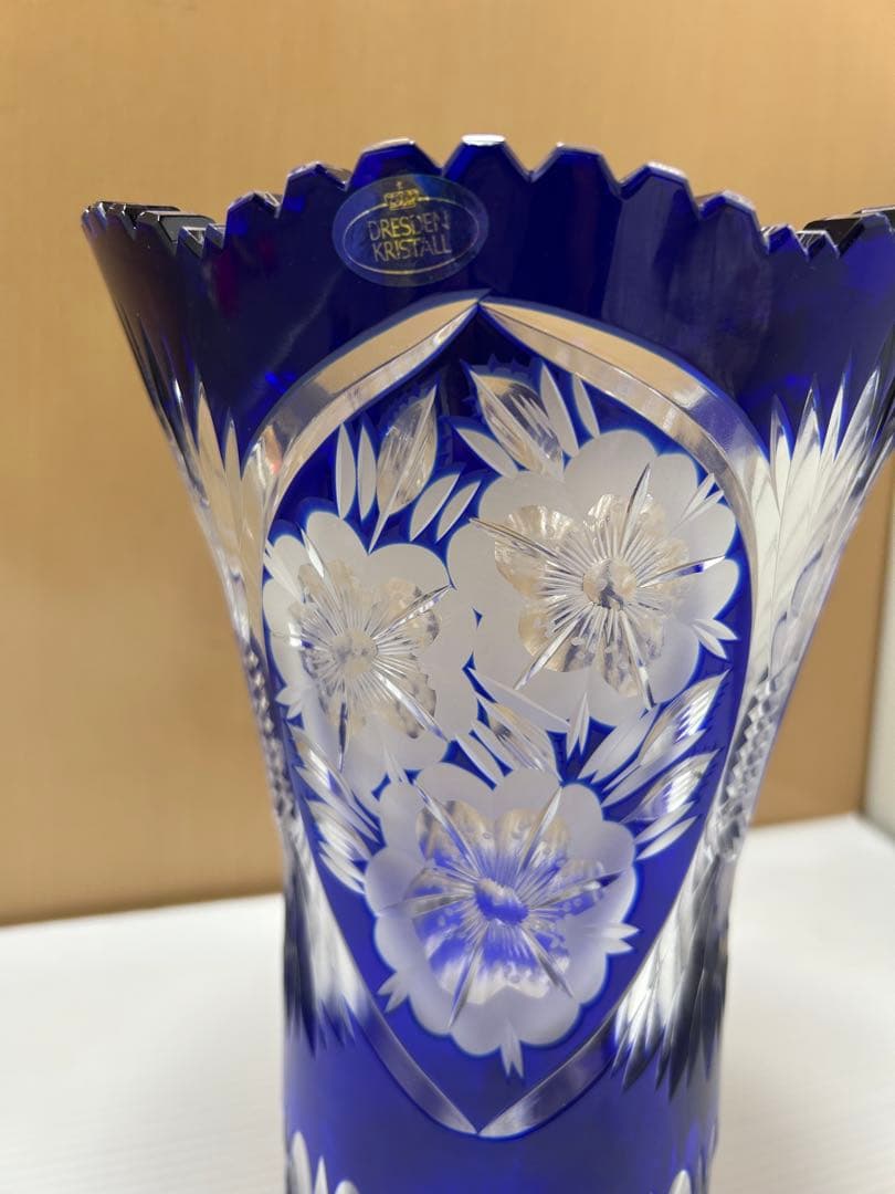 DRESDEN KRISTALL ドイツ製 花瓶 ドレスデンクリスタル