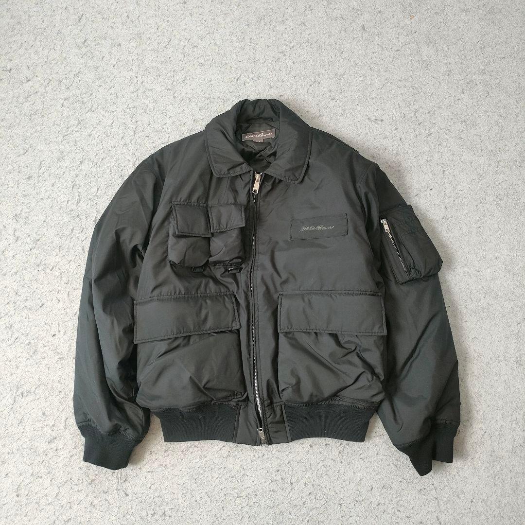 Eddie Bauer 中綿ジャケット ブラック S 短丈 ボンバー