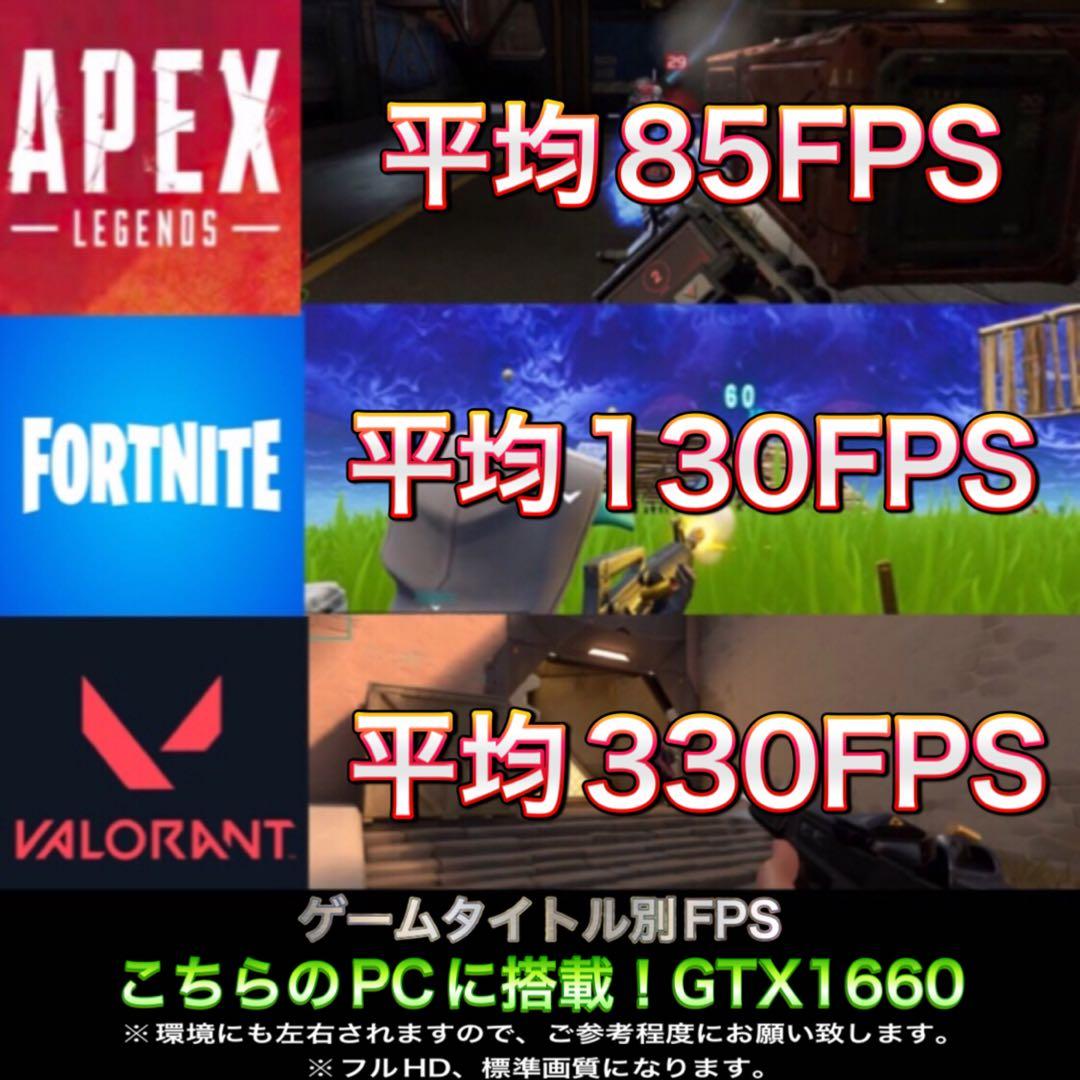 【ハイグレード】 GTX1660搭載ゲーミングPCフルセット