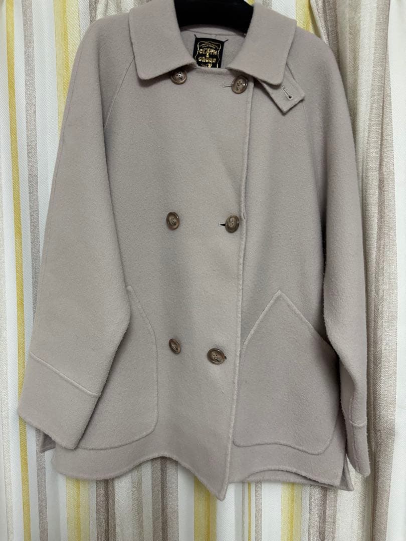 Hamachi クロス＆クロス　ダブルフェイスミドルコート　グレージュ