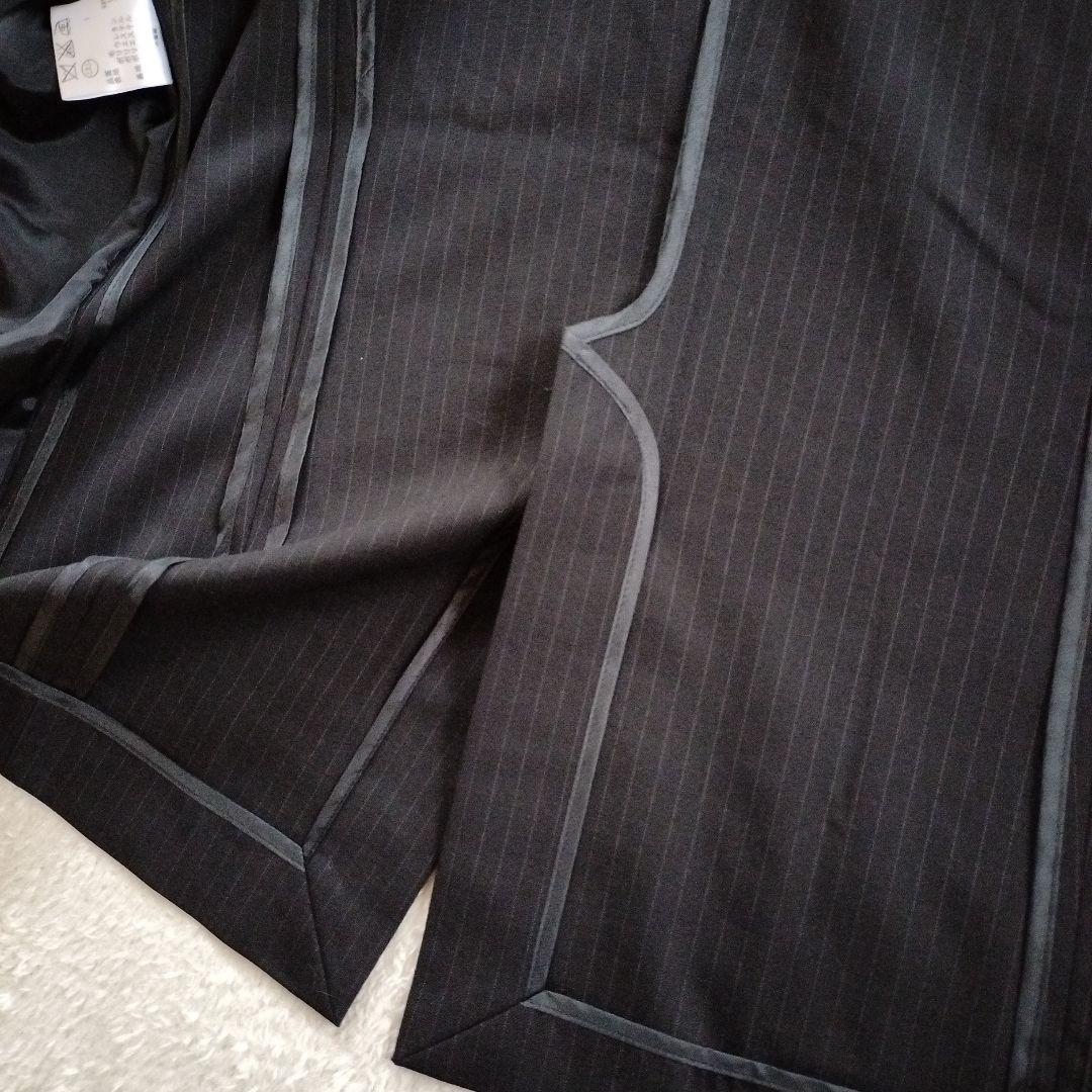 23区COLOMBO生地ウールストライプジャケット46スカート48セットアップ