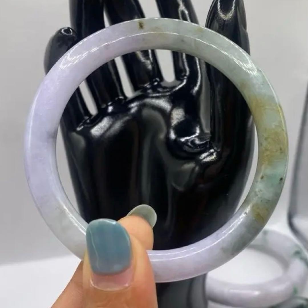 ミャンマー産　天然本翡翠　A貨　バングル 珍しい色‼️内径58.5mm 幅8mm