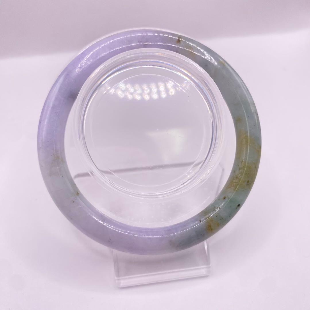 ミャンマー産　天然本翡翠　A貨　バングル 珍しい色‼️内径58.5mm 幅8mm