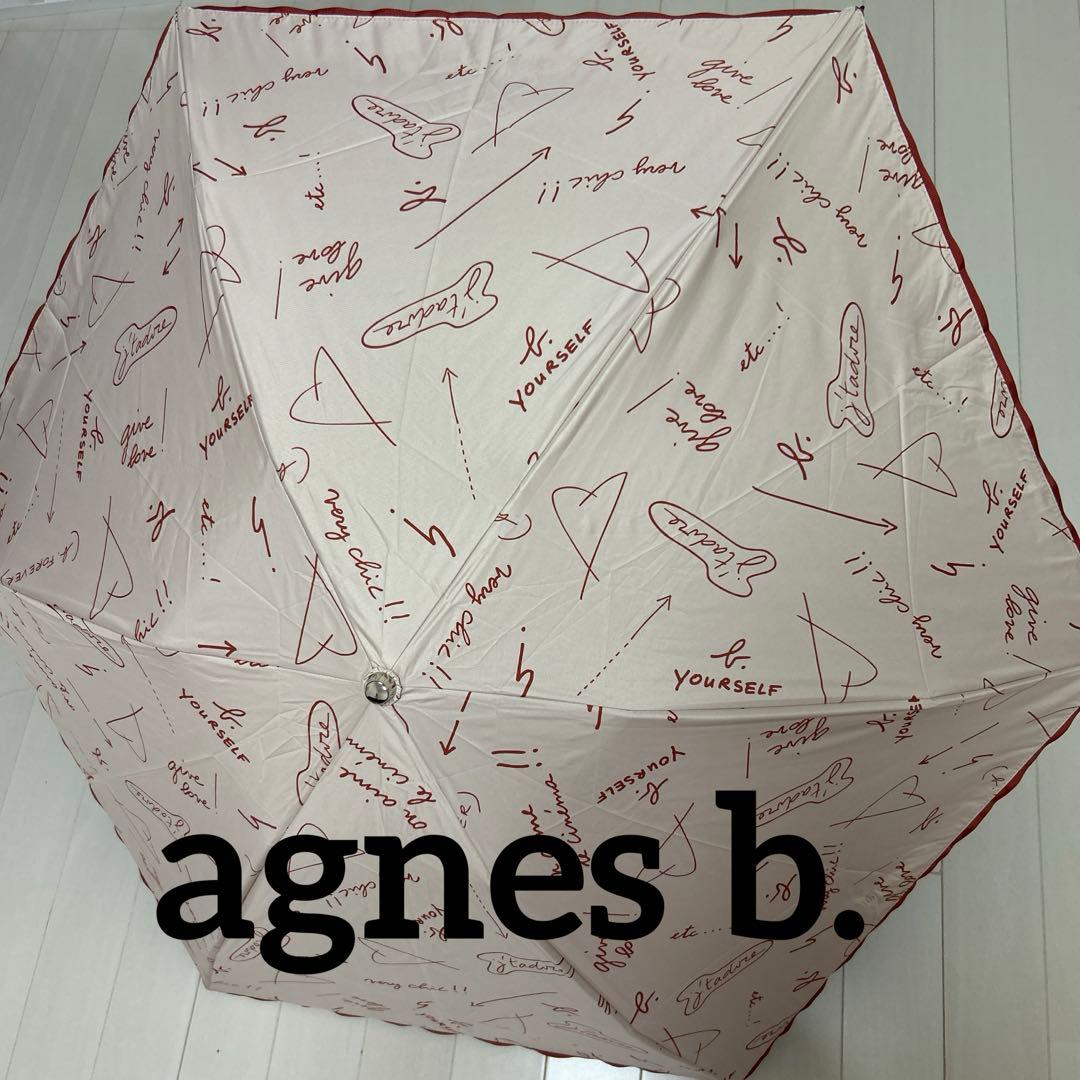 タイムセール　agnes b. ハートプリント サマーシールド　折畳日傘　新品