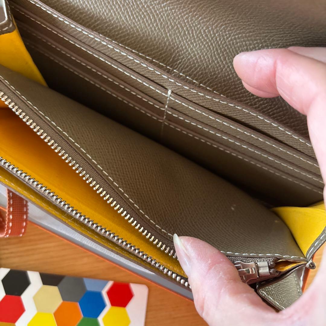 フレンチカーフ 最高級ロングウォレット ブルックリンミュージアム 長財布 トープ