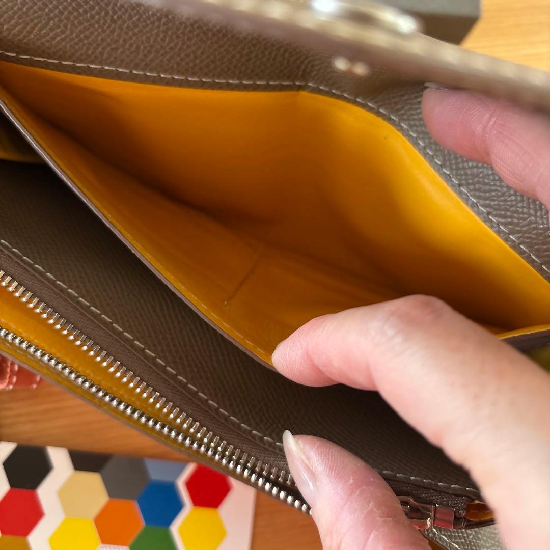 フレンチカーフ 最高級ロングウォレット ブルックリンミュージアム 長財布 トープ