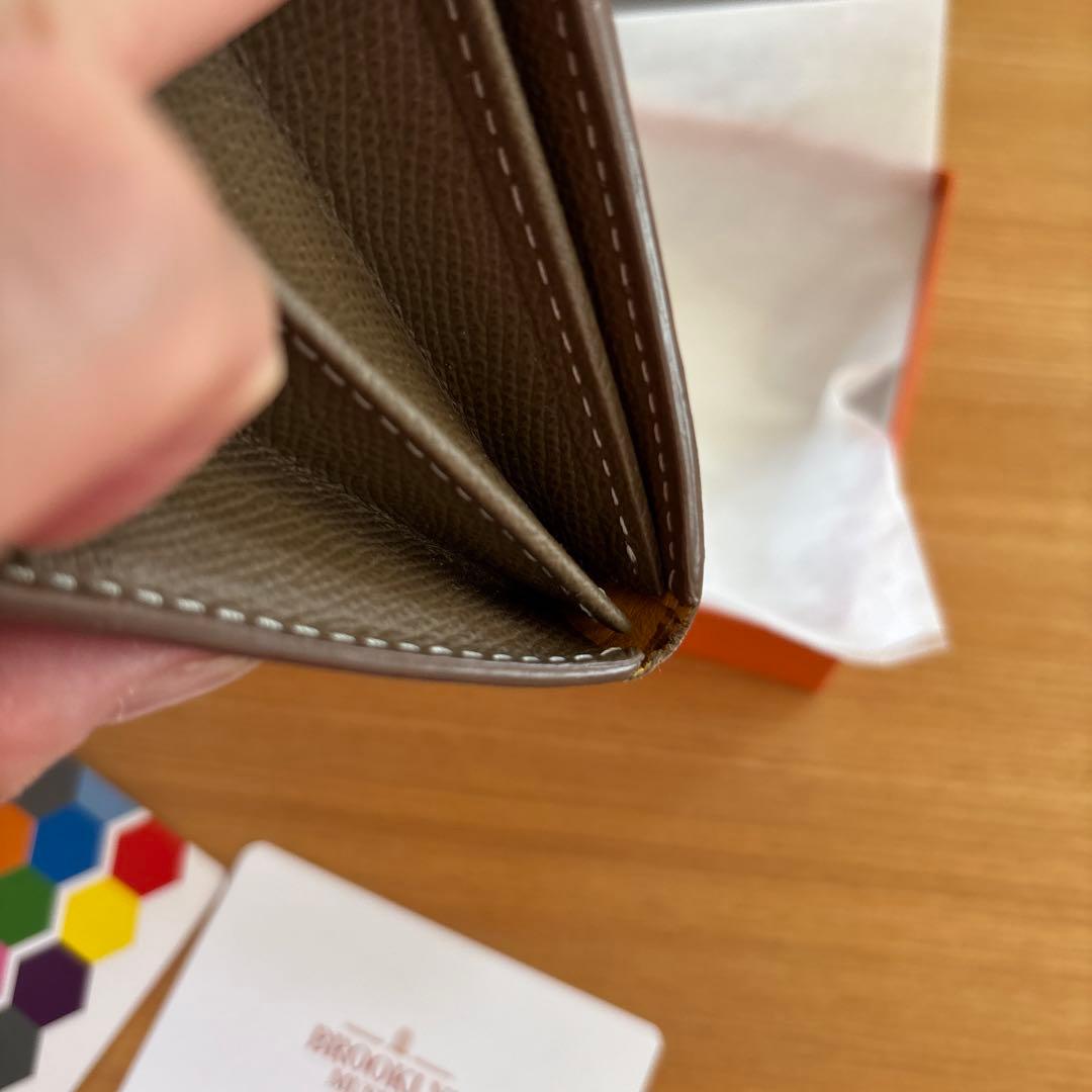 フレンチカーフ 最高級ロングウォレット ブルックリンミュージアム 長財布 トープ