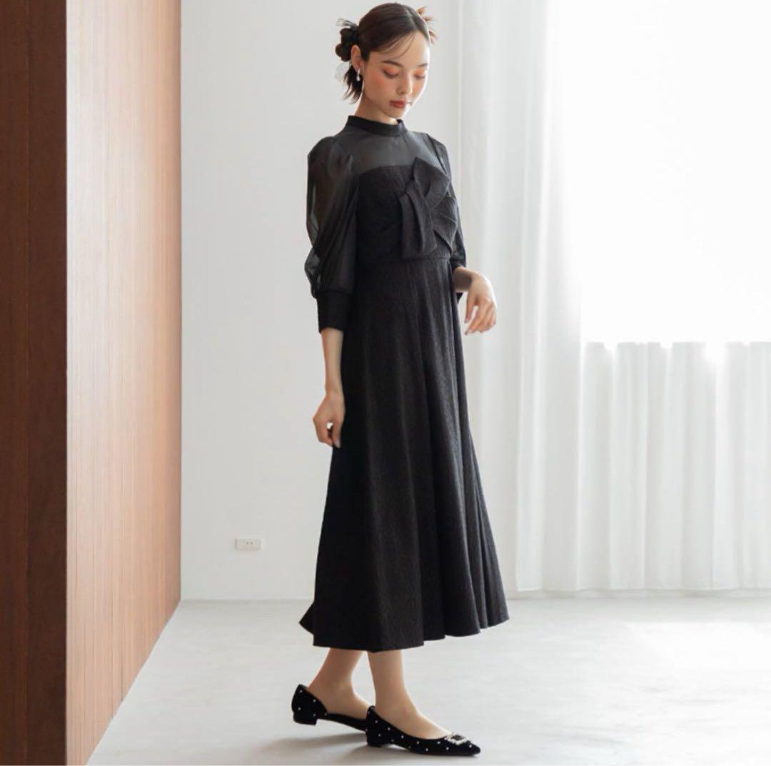 】【Risa新品】フォルムフォルマ ジャガードワンピースドレス M