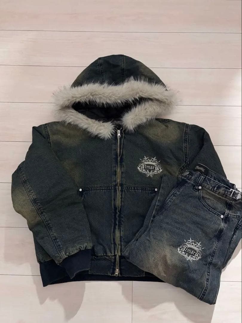 ファー付きセットアップ