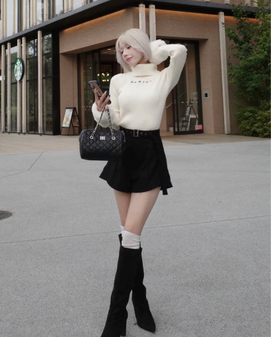 Darich サイドスリットハイウエストショートパンツ