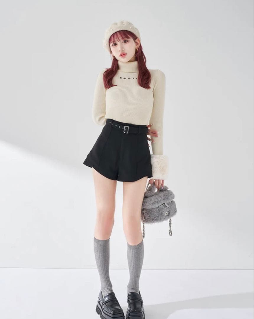 Darich サイドスリットハイウエストショートパンツ