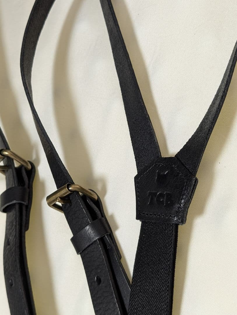 tcbジーンズ レザーサスペンダーM