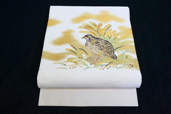 ★専用★未使用品 名古屋帯 松葉仕立て 綴れ ウズラ 長さ3m74cm