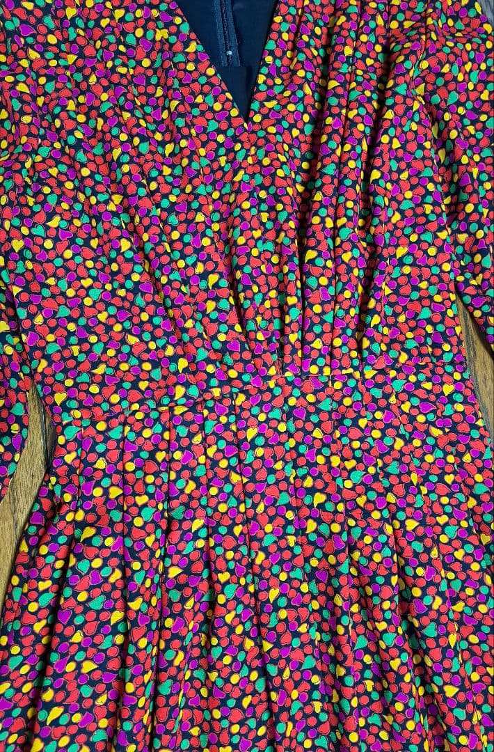 サンローラン ビンテージ ワンピース 高級感　M サイズ　大人可愛い