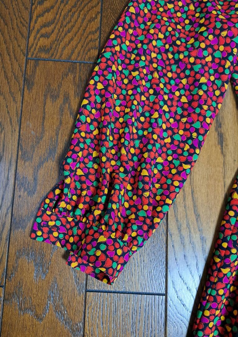 サンローラン ビンテージ ワンピース 高級感　M サイズ　大人可愛い