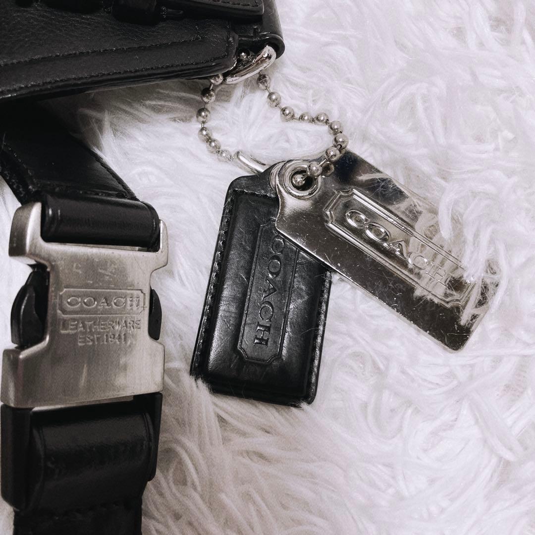 ☆tomo☆ 良品 COACH トンプソン ショルダーバッグレザー 黒