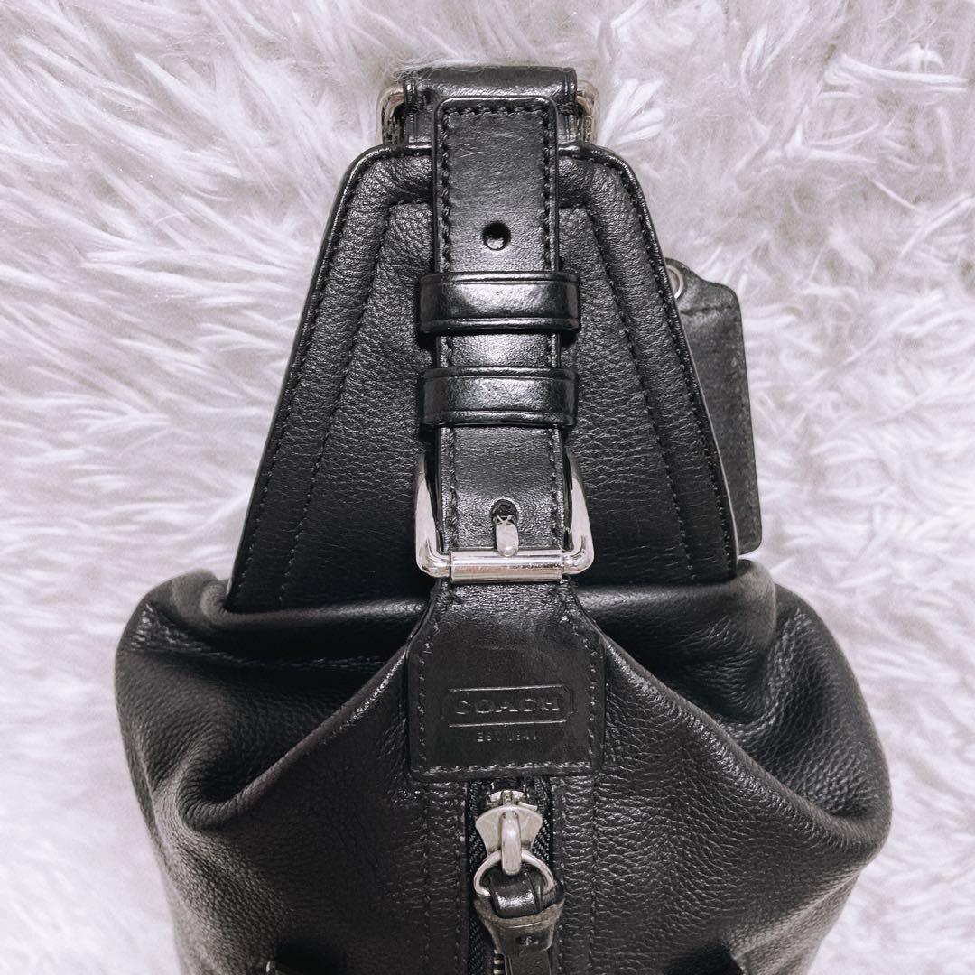 ☆tomo☆ 良品 COACH トンプソン ショルダーバッグレザー 黒