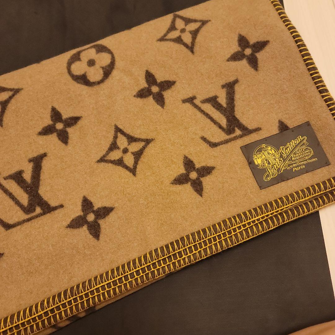 LOUIS VUITTON ブラウン ブランケット 大判　極美品