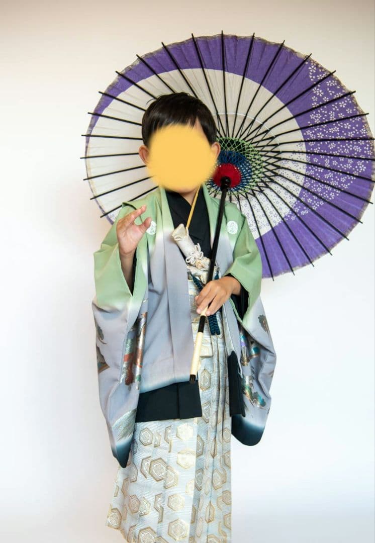 ５歳　七五三　男の子　着物番傘セット