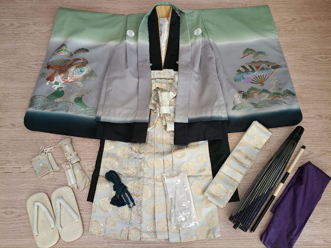 ５歳　七五三　男の子　着物番傘セット