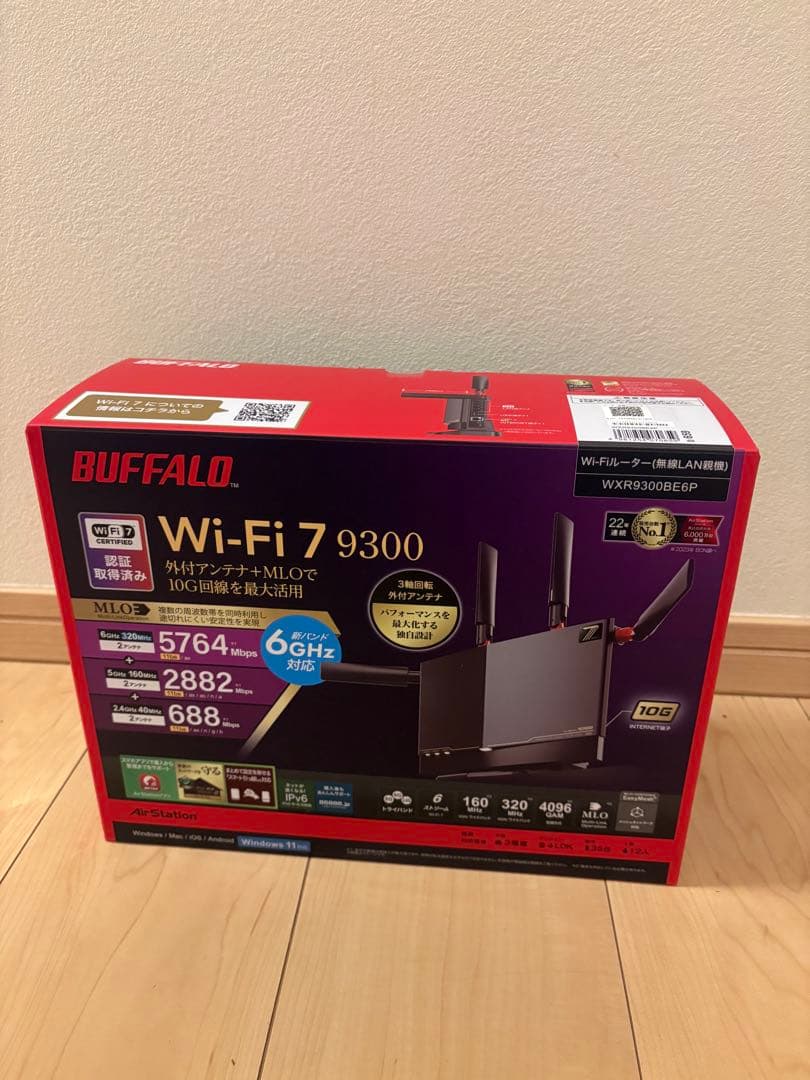 【新品・未開封】BUFFALO WXR9300BE6P Wi-Fi7対応