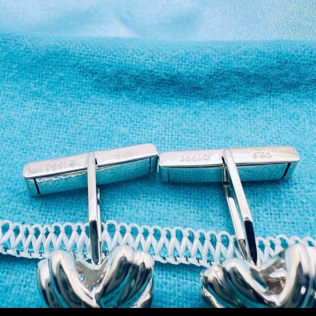 超美品　ティファニー　シグネチャー　クロスX　シルバー　カフス